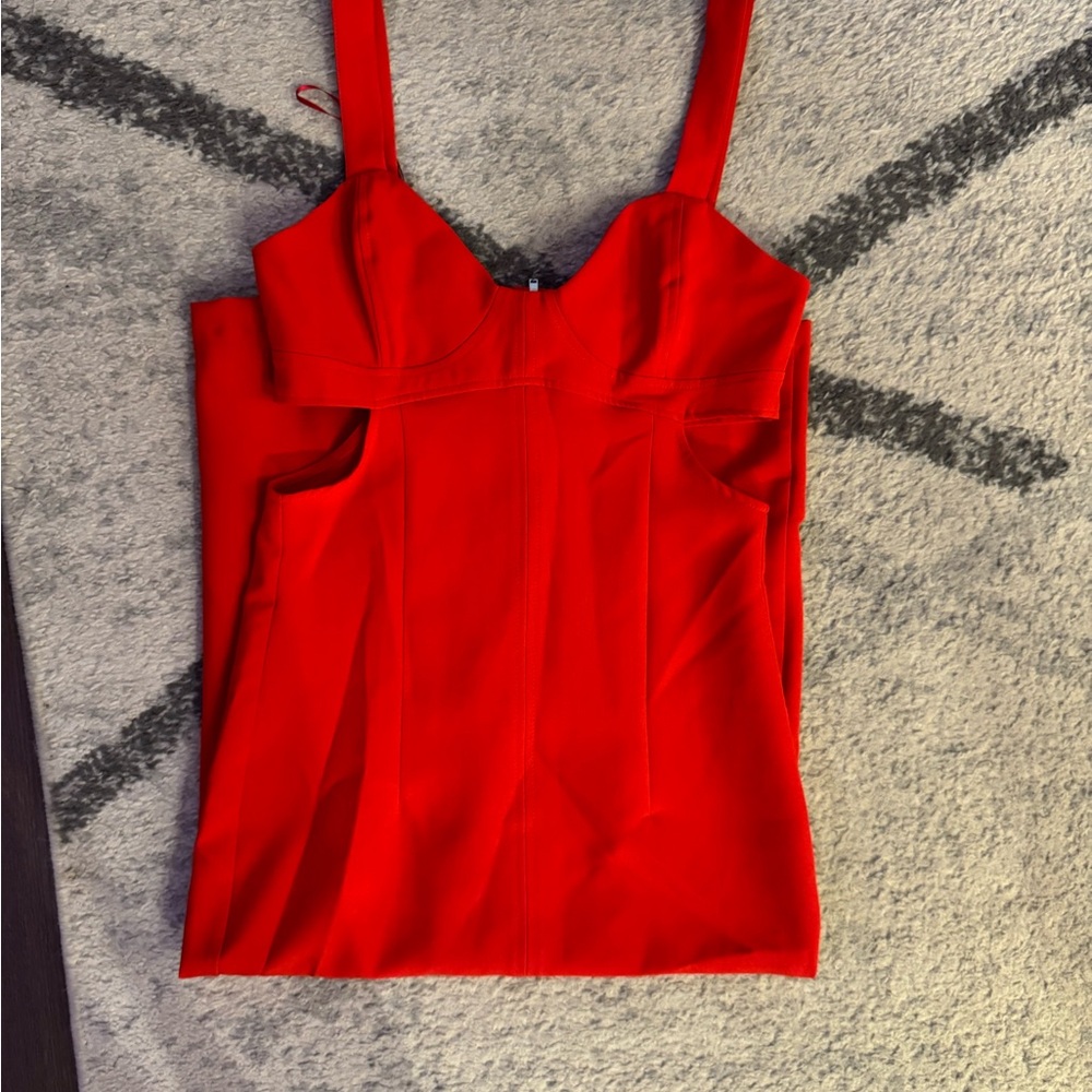 Zara Vibrant Red Midi Dress